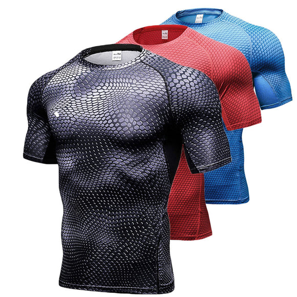 2020 Quick Dry Men's Compression Workout T-Shirt, Long Sleeve Shirt, Shorts